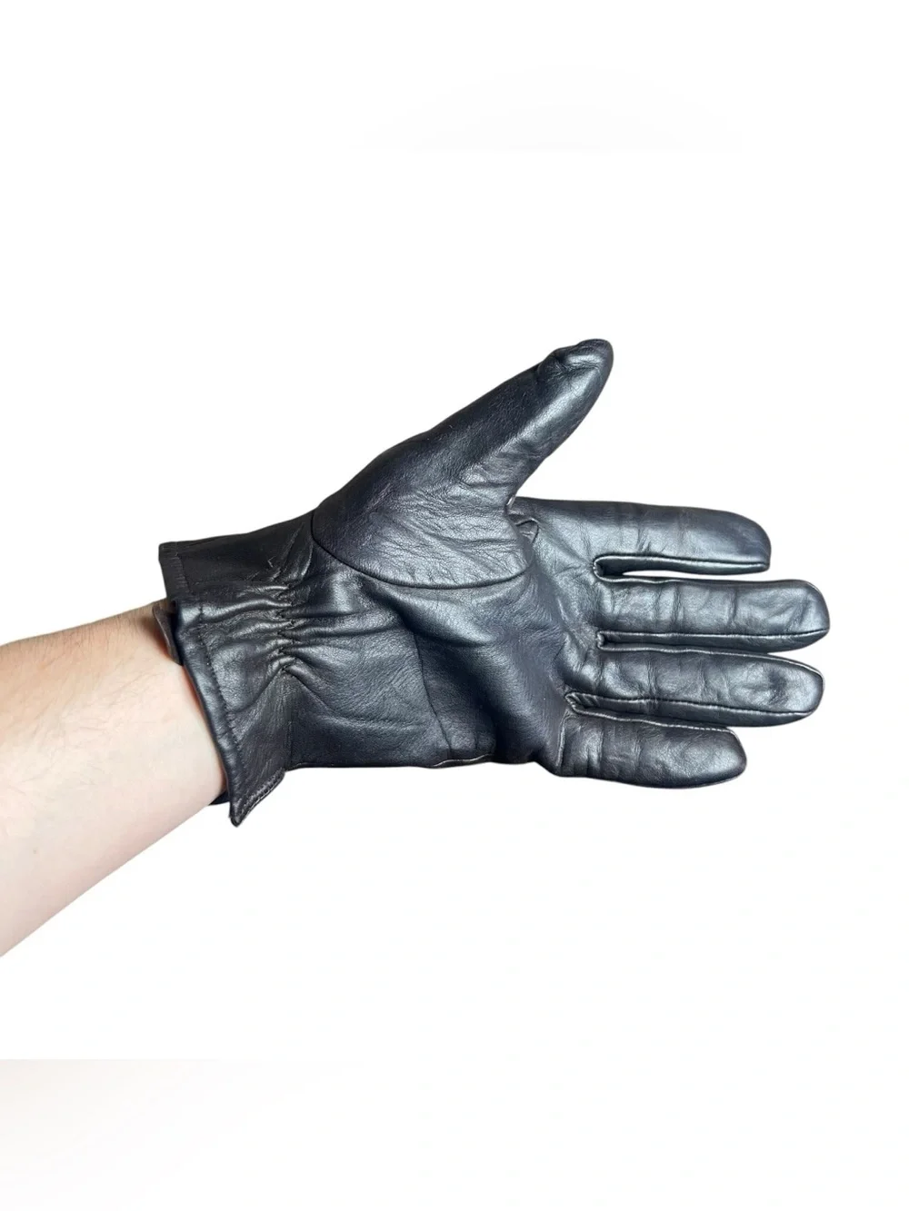 Leather Gloves Cashmere Lined Women’s Dark Brown Size Medium Short Length Soft
